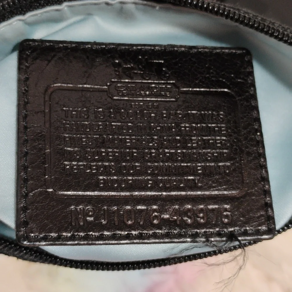 SALE! Coach Signature Print Vintage Crossbody Bag & Matching Mini Wristlet - Picture 15 of 16